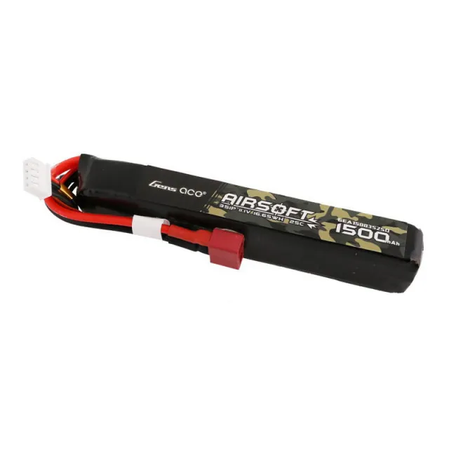 Gens ace 25C 1500mAh 3S1P 11.1V Μπαταρία Lipo για Airsoft Gun με T Plug