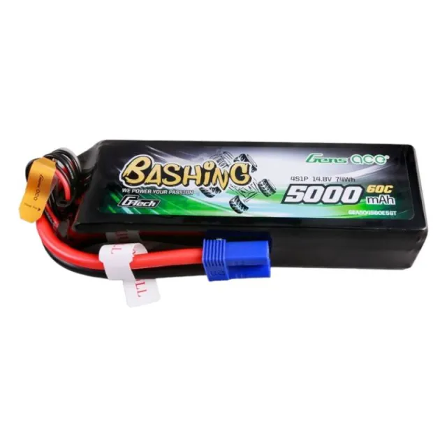 Gens ace G-Tech 5000mAh 14.8V 4S1P 60C Λιθίου Μπαταρία με EC5 Βύσμα - Bashing Series