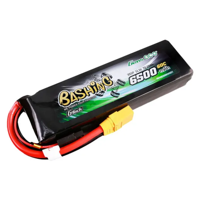 Gens ace G-Tech 6500mAh 11.1V 60C 3S1P Πακέτο Μπαταρίας Lipo με XT90-Bashing Series