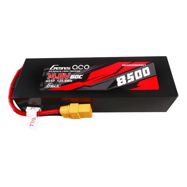 Gens ace G-Tech 8500mAh 14.8V 60C 4S1P Μπαταρία Lipo Pack με Θήκη από Υλικό PC και XT90 plug