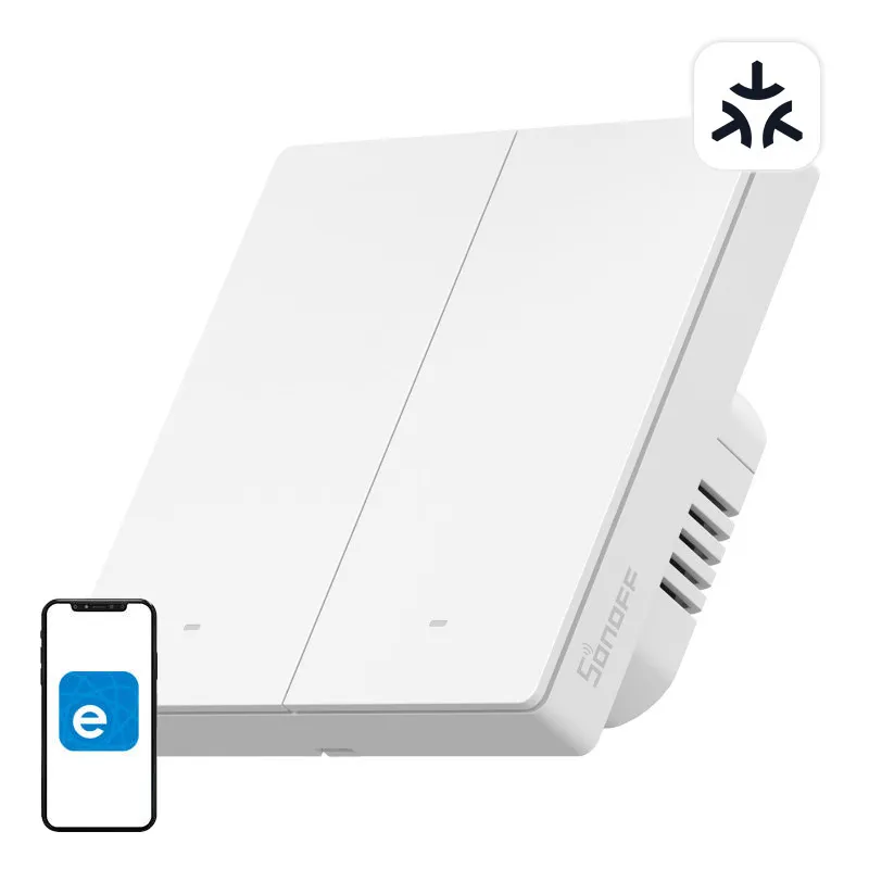 SONOFF M5-2C-86W WiFi Matter έξυπνος διακόπτης τοίχου (2-καναλιών)