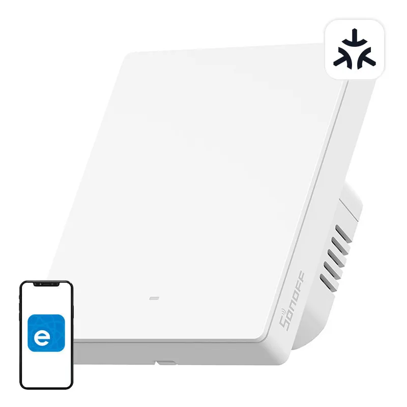 Matter SONOFF M5-1C-80W Έξυπνος Διακόπτης Τοίχου WiFi (1-κανάλι, για πλαίσιο)