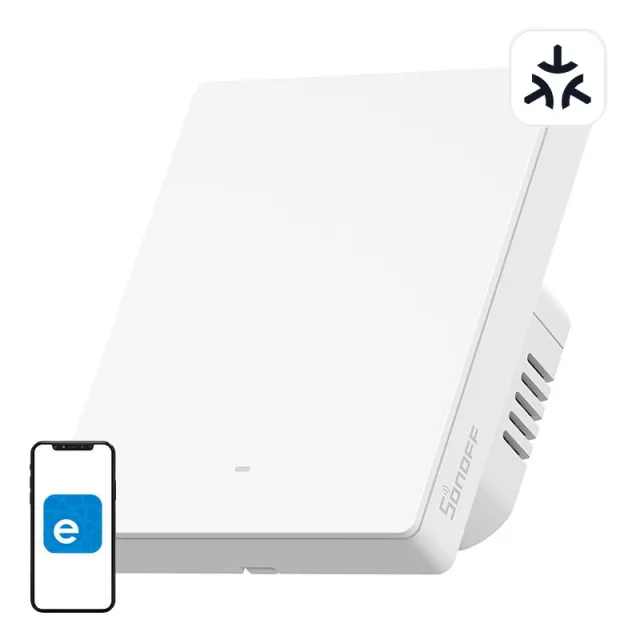 Matter SONOFF M5-1C-80W Έξυπνος Διακόπτης Τοίχου WiFi (1-κανάλι, για πλαίσιο)