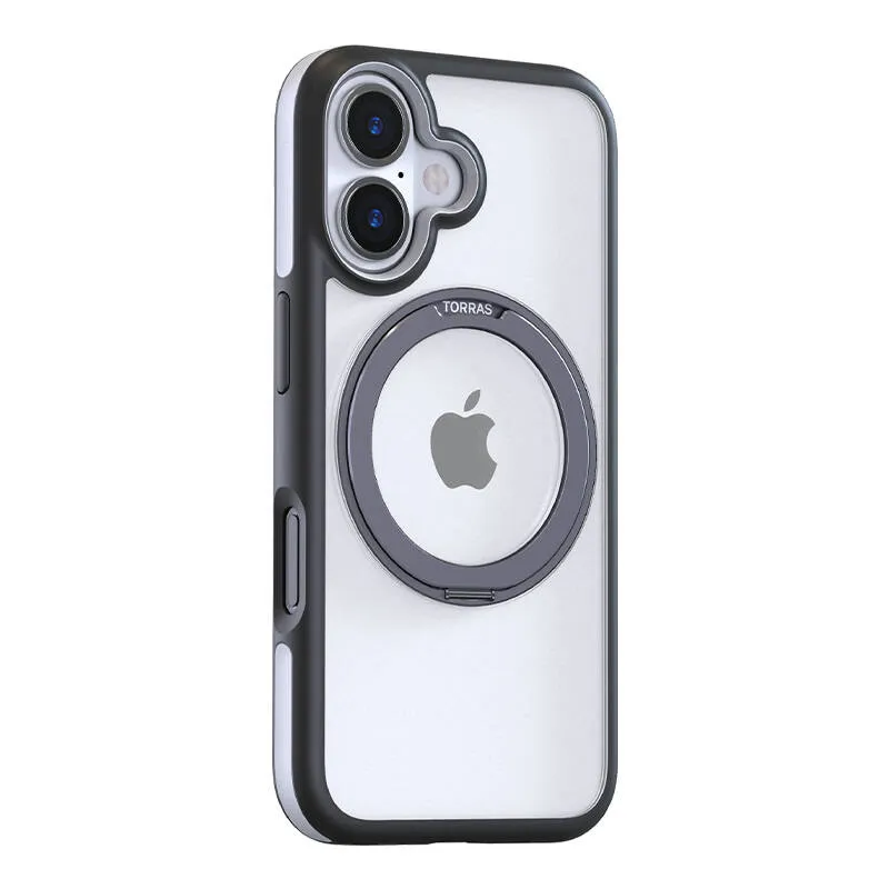 Torras Ostand R Fusion Θήκη για iPhone 16 Plus (Μαύρη)