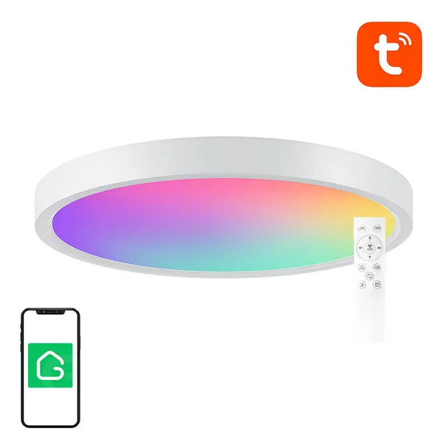 Έξυπνη οροφιαία λάμπα 30cm WiFi/Bluetooth 16M RGBCW Gosund LB12 1920lm Tuya + Τηλεχειριστήριο.