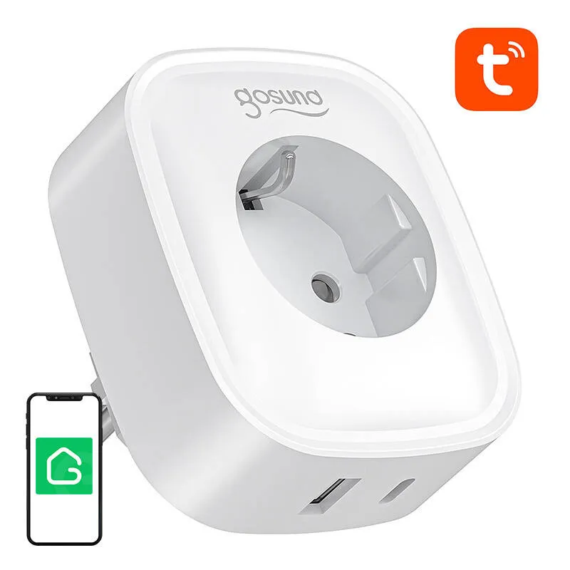 Gosund SP6 16A USB-C 20W Tuya έξυπνη πρίζα WiFi\/Bluetooth