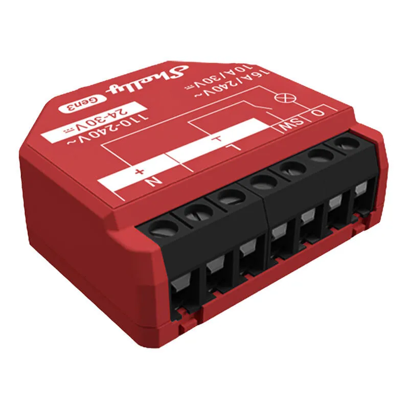 Shelly 1PM Gen3 Ελεγκτής, WiFi/Bluetooth
