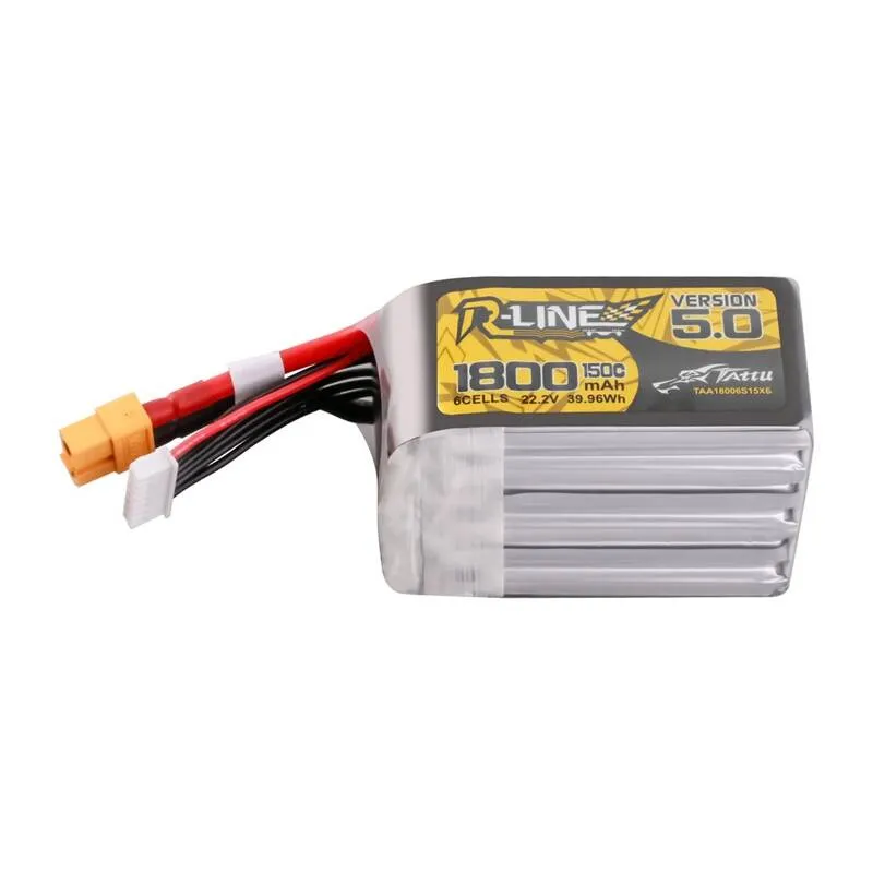Μπαταρία Lipo Tattu R-Line Version 5.0 1800mAh 22.2V 150C 6S με σύνδεσμο XT60