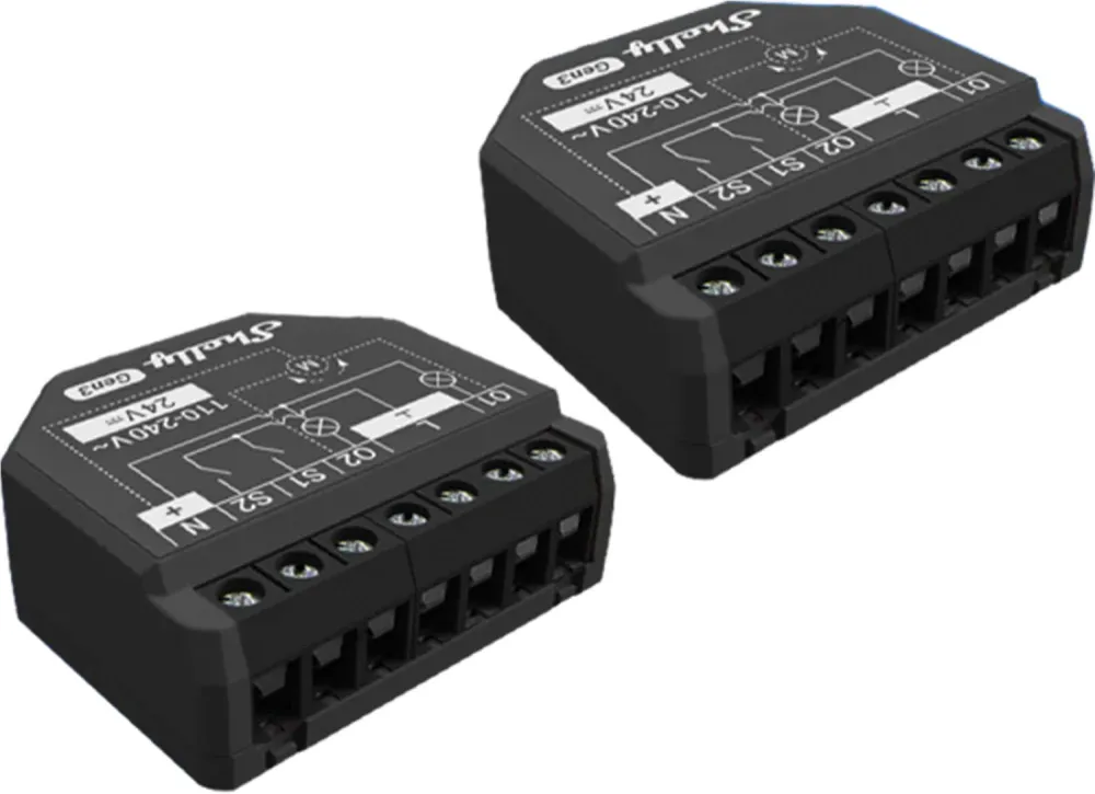 Σετ 2 ελεγκτών Shelly 2PM Gen3 WiFi/Bluetooth