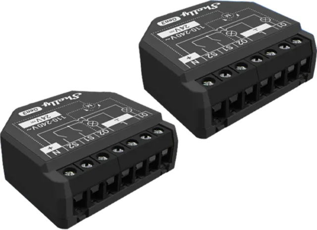 Σετ 2 ελεγκτών Shelly 2PM Gen3 WiFi/Bluetooth