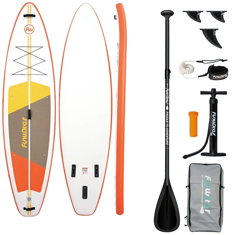 FunWater SUP paddleboard SUPFW69B 3,35m (πορτοκαλί-άσπρη)