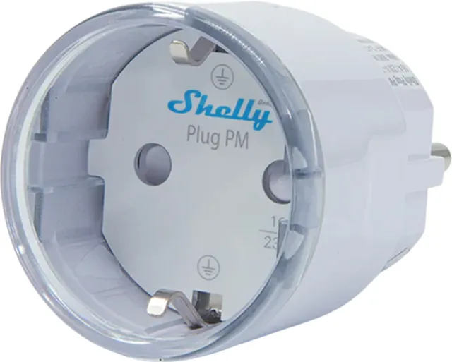 Shelly Plug PM Gen3 Matter 13A έξυπνη πρίζα, λευκή