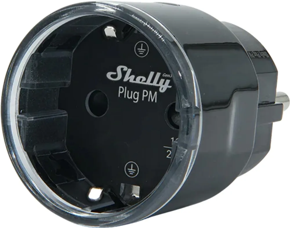 Shelly Plug PM Gen3 Matter 13A έξυπνη πρίζα, μαύρη