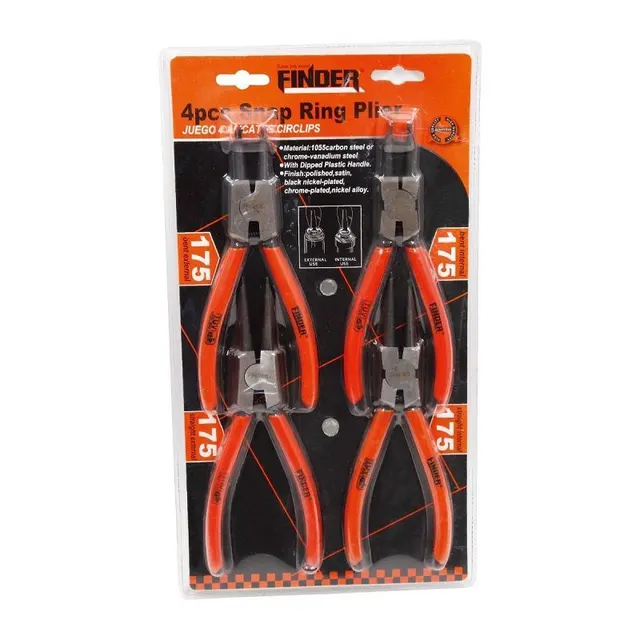 Σετ πένσες ασφαλειών - 4pcs - 175mm/7" - Finder - 190088