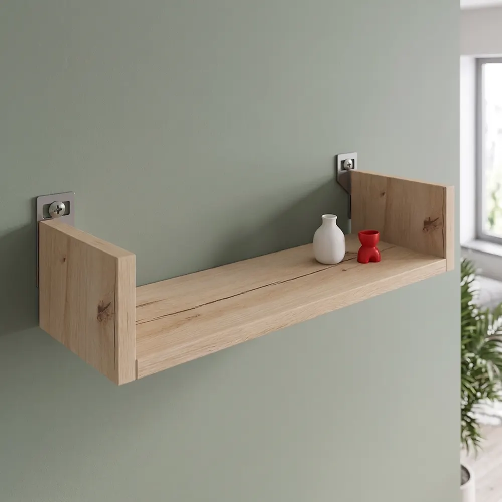 Ραφιέρα τοίχου Derva pakoworld σε oak απόχρωση 45x15x10cm