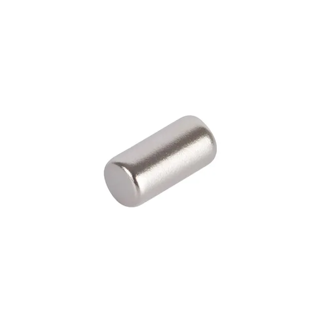 Μαγνήτης-Κύλινδρος Neodymium Ασημί 4x8mm 10Τμχ