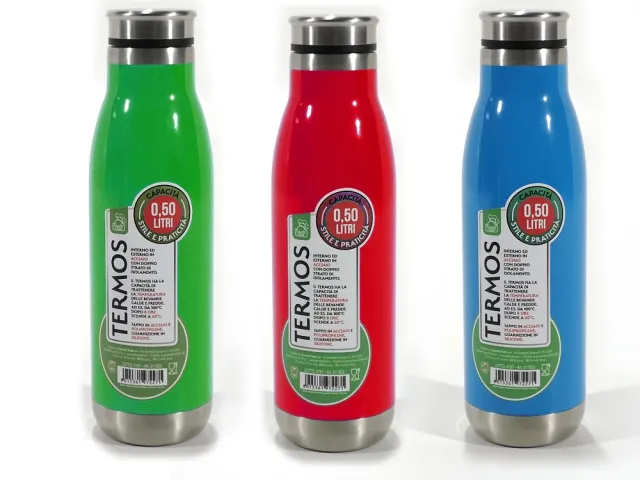Θερμός 500ml Μέταλλο Σε 3 Χρώματα