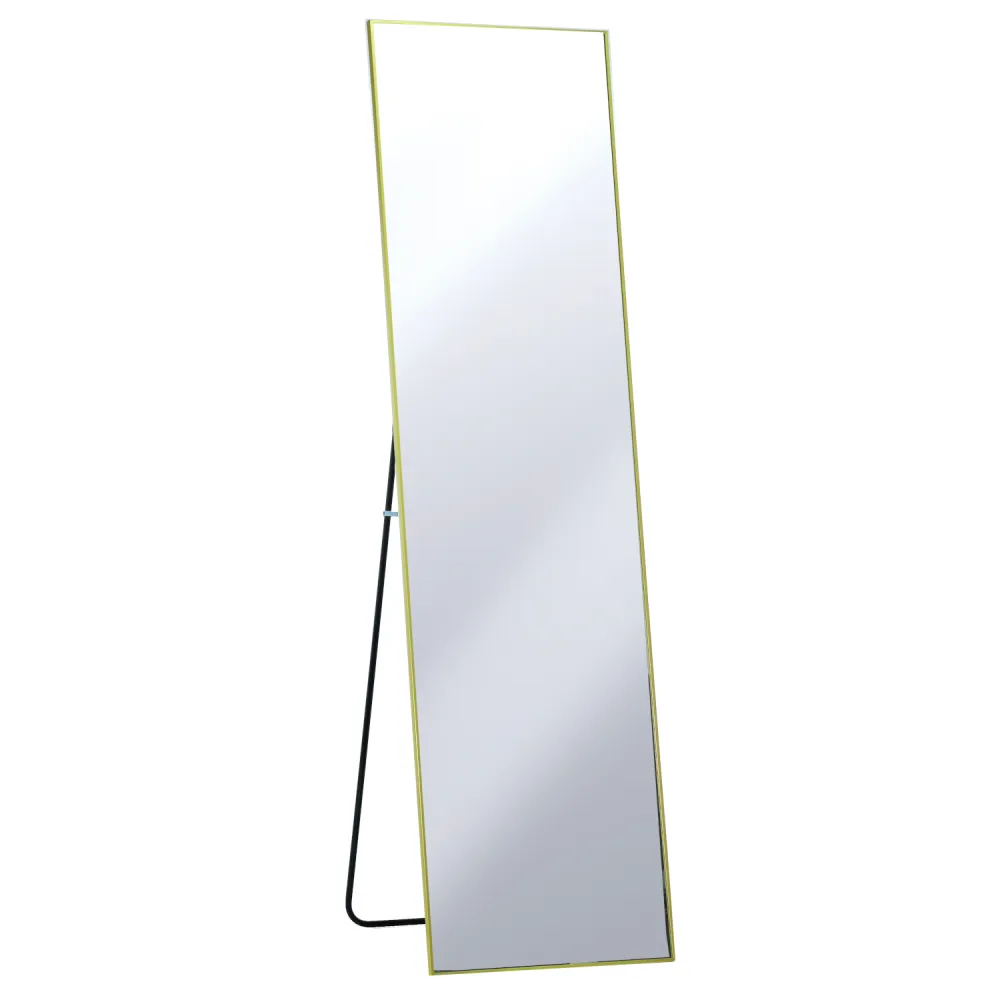 Καθρέπτης Δαπέδου Χρυσό Μέταλλο/Γυαλί 46x168cm