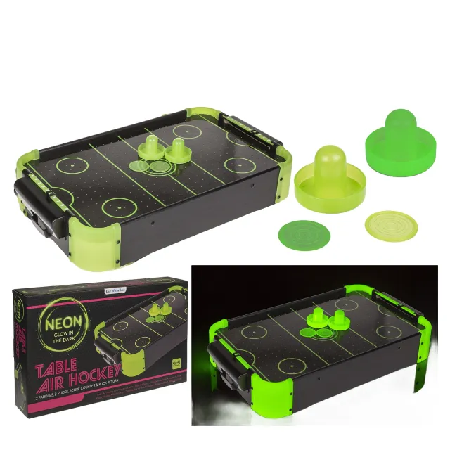 Παιχνίδι Επιτραπέζιο Air Hockey Φοσφωριζέ Πλαστικό 9.5x31x8.7cm