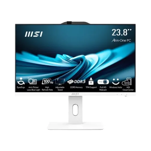 Μονομπλόκ Υπολογιστής|MSI|Επεξεργαστής Intel|Intel® CoreT i5|i5-14400|RAM 16 GB|DDR5-SDRAM|Οθόνη 23.8 "|1920 x 1080 pixels|Αποθήκευση 512 GB|SSDs 512 GB|Μη διαθέσιμο|Ενσωματωμένα γραφικά Ναι|Intel UHD Graphics 730|Λευκό|Λειτουργικό Σύστημα Windows 11 Pro|