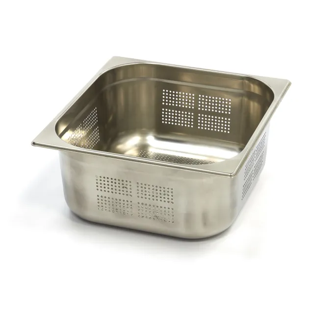 Δοχείο Gastronorm - 2/3 GN - 15cm Βάθος - Ανοξείδωτο Ατσάλι - Περφορέ