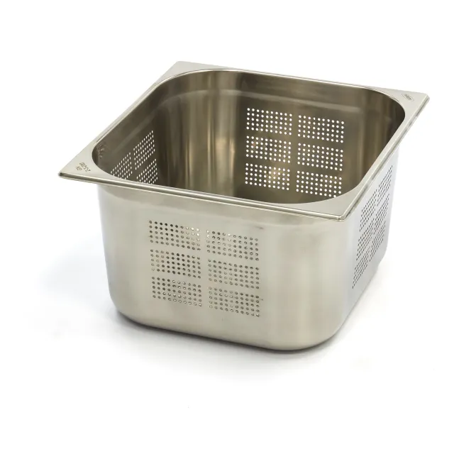 Δοχείο Gastronorm - 2/3 GN - 20cm Βάθος - Ανοξείδωτο Χάλυβα - Περφοραρισμένο