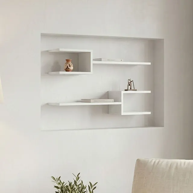 Ραφιέρα τοίχου Galler pakoworld λευκό 79x19.5x18εκ