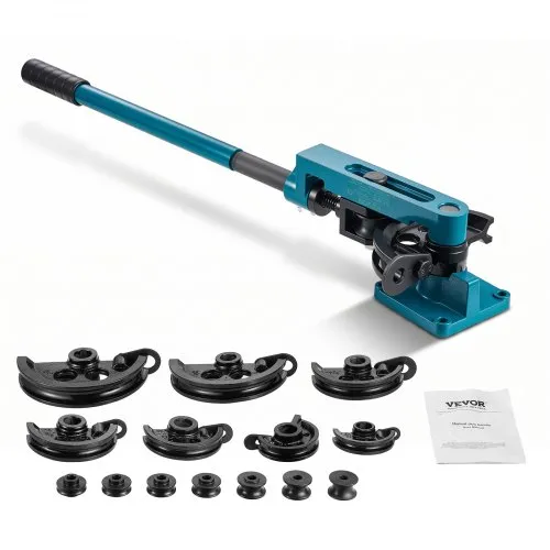 VEVOR Pipe Bender 3/8 έως 1 inch Pipe Tubing Bender Tube Bender 10 to 25mm Bending Formers Pipe Bender Σετ 7 στρογγυλές μήτρες Μέγεθος για χαλκό ορείχαλκος σωλήνας αλουμινίου από ανοξείδωτο χάλυβα