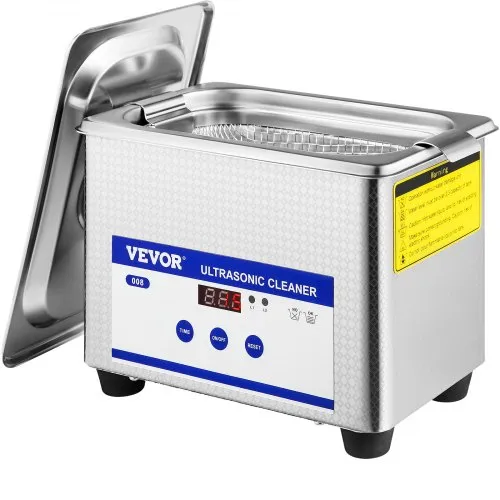 VEVOR 0.8L Υπερηχητικοί Καθαριστές Ψηφιακή Θέρμανση Χρονοδιακόπτης για Καθαρισμό Κοσμημάτων Καθαρισμός Γυαλιών 35W Ανοξείδωτος Χάλυβας για Εμπορική Προσωπική Οικιακή Χρήση