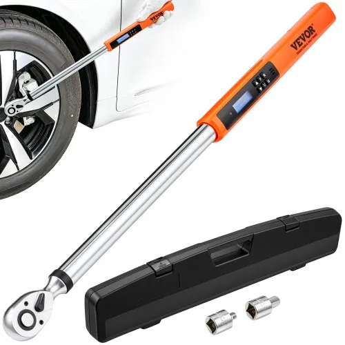 VEVOR Ψηφιακό Κατσαβίδι Ροπής, 1.3 cm Drive Ηλεκτρονικό Κατσαβίδι Ροπής, Σετ Κατσαβιδιού Ροπής 25-250ft.lb/34-340n.m Ακρίβεια ±2%, Ρυθμιζόμενο Κατσαβίδι Ροπής 3 Λειτουργιών με LED Buzzer Καλιμπράρισμα