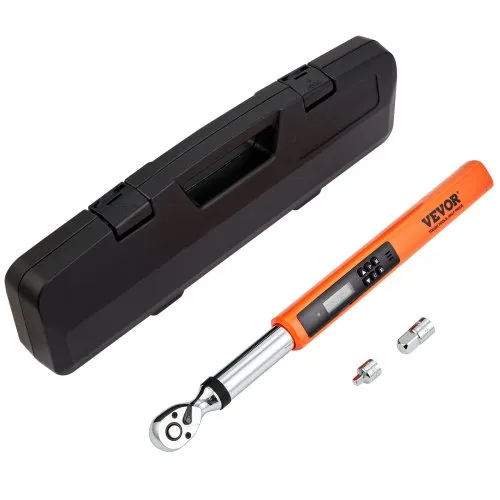VEVOR Ψηφιακό Ρολόι Ροπής, 9.5 mm Drive Ηλεκτρονικό Ρολόι Ροπής, Σετ Ρολού Ροπής 3.7-37ft.lb/5-50n.m Ακρίβεια ±2%, Ρυθμιζόμενο Ρολόι Ροπής 3 Λειτουργιών με LED Συναγερμό