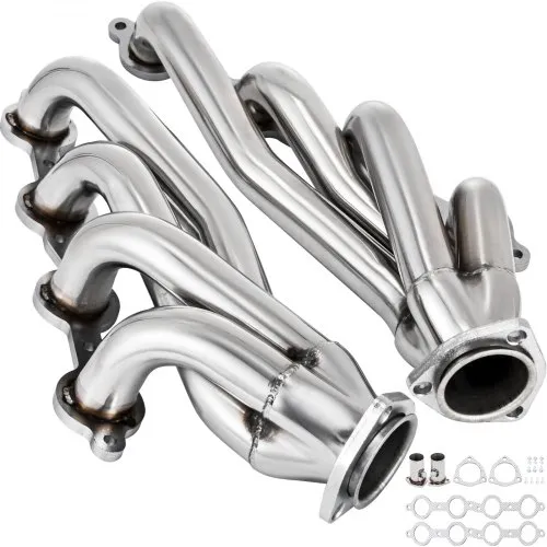 VEVOR Σετ Εξάτμισης 44.45mm Εξάτμισης Turbo, Ανοξείδωτο Εξάτμισης Μανιβέλας, Σύντομη Μετατροπή Μηχανής LS Swap Εξάτμισης για Chevy LS1 LS2 LS3 LS6 LS10 SUV/Φορτηγό Αυτοκίνητο