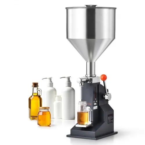 VEVOR Χειροκίνητη Συσκευή Γεμίσματος Υγρού, 5-50ml Γεμιστής Φιαλών, Ρυθμιζόμενη Συσκευή Γεμίσματος Φιαλών, Γεμιστής Υγρού από Ανοξείδωτο Χάλυβα με Χοάνη για Γάλα, Νερό, Χυμό, Αιθέρια Έλαια, Σαμπουάν, Καλλυντικά, Μέλι