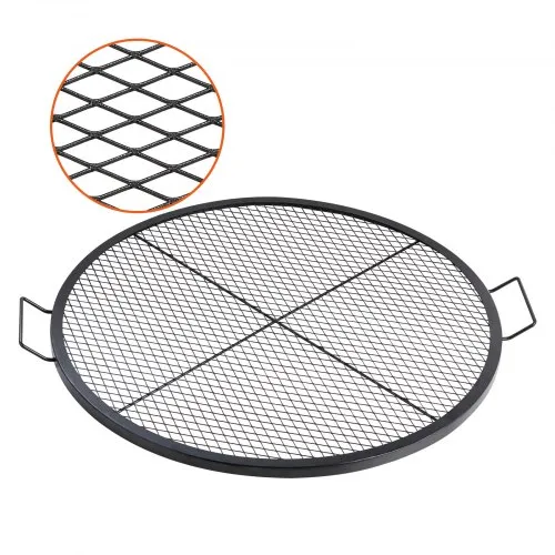 VEVOR X-Marks Φωτιάς Grill Grate, Στρογγυλή Σχάρα Μαγειρέματος, Βαρέως Τύπου Χάλυβας Σχάρα BBQ με Λαβή και Υποστήριξη X Wire, Φορητό Σκεύος Μαγειρικής για Εξωτερικά Πάρτι & Συγκεντρώσεις, 36 ίντσες Μαύρο