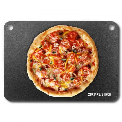 VEVOR Ατσάλι Πίτσας, 20" x 14" x 3/8" Πλάκα Πίτσας για Φούρνο, Προετοιμασμένη Πέτρα Ψησίματος Πίτσας από Χάλυβα με 20X Υψηλότερη Συγκέντρωση Θερμότητας, Βαρέως Τύπου Ανθεκτική Πλάκα Πίτσας για Εξωτερικό Γκριλ, Εσωτερικό Φούρνο