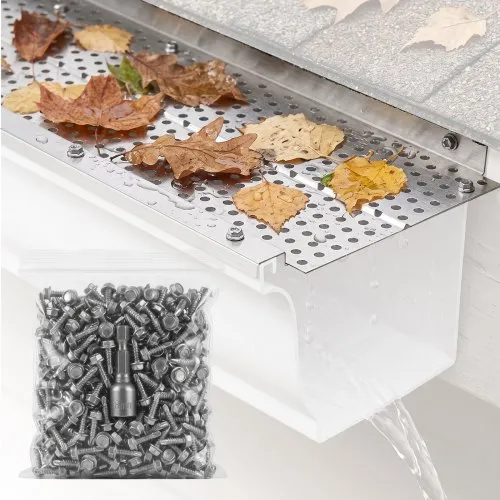 VEVOR Gutter Gutter, πλάτος 127 mm, Φίλτρο αλουμινίου DIY κάλυμμα υδρορροής, 52 ΤΕΜ 63,4 m Συνολικό μήκος, 4 mm διάμετρος οπής & 0,5 mm πάχος Raptor Gutter Gutters Ταιριάζει σε κάθε στέγη ή τύπο υδρορροής