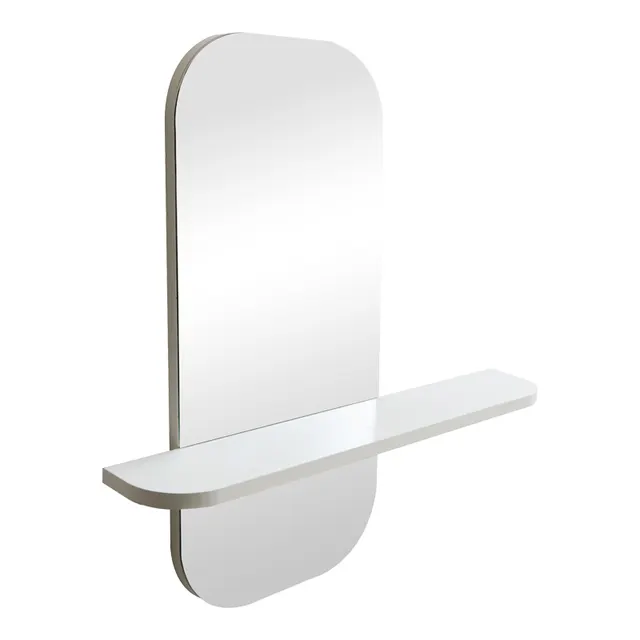 Καθρέπτης Lunaria pakoworld λευκό MDF 60x11.5x60εκ
