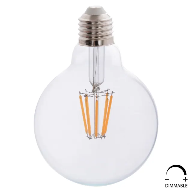 ΛΑΜΠΤΗΡΑΣ GLOBO LED FILAMENT 8W E27 2700K ΔΙΑΦΑΝΟΣ DIMMABLE HM4050.01