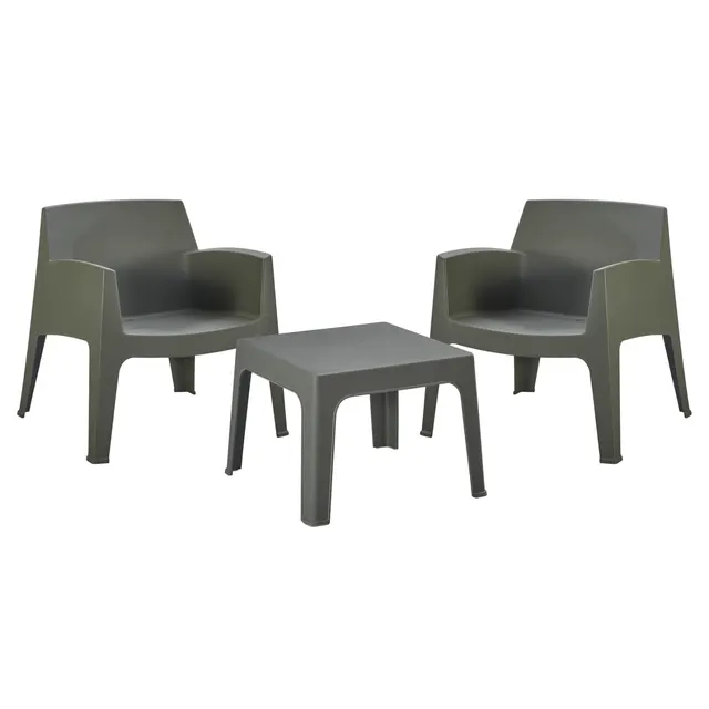 ΣΕΤ LOUNGE 3ΤΜΧ SLEEK HM21274.05 DARK OLIVE GREEN ΠΟΛΥΠΡΟΠΥΛΕΝΙΟ