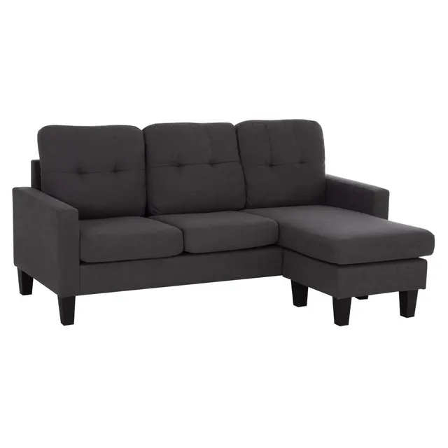 ΚΑΝΑΠΕΣ ΓΩΝΙΑ ΑΝΑΣΤΡΕΨΙΜΗ MEGGY HM3297.11 ΓΚΡΙ ΥΦΑΣΜΑ 184.5x75-129x86Yεκ.