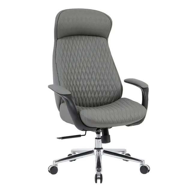 ΚΑΡΕΚΛΑ ΓΡΑΦΕΙΟΥ PREMIUM VELUM HM1233.10 ΓΚΡΙ PU--ΒΑΣΗ ΧΡΩΜΙΟΥ 71x69x116-122Υεκ.