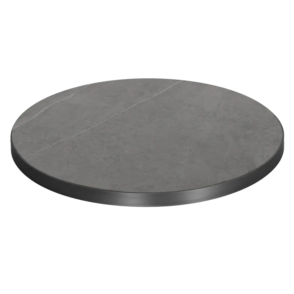 ΕΠΙΦΑΝΕΙΑ ΤΡΑΠΕΖΙΟΥ SINTERED STONE HM6653.05 GREY MARBLE--ΠΛΑΙΣΙΟ ALU ΓΚΡΙ Φ70εκ.