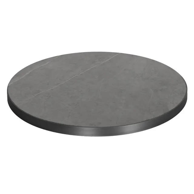 ΕΠΙΦΑΝΕΙΑ ΤΡΑΠΕΖΙΟΥ SINTERED STONE HM6653.05 GREY MARBLE--ΠΛΑΙΣΙΟ ALU ΓΚΡΙ Φ70εκ.