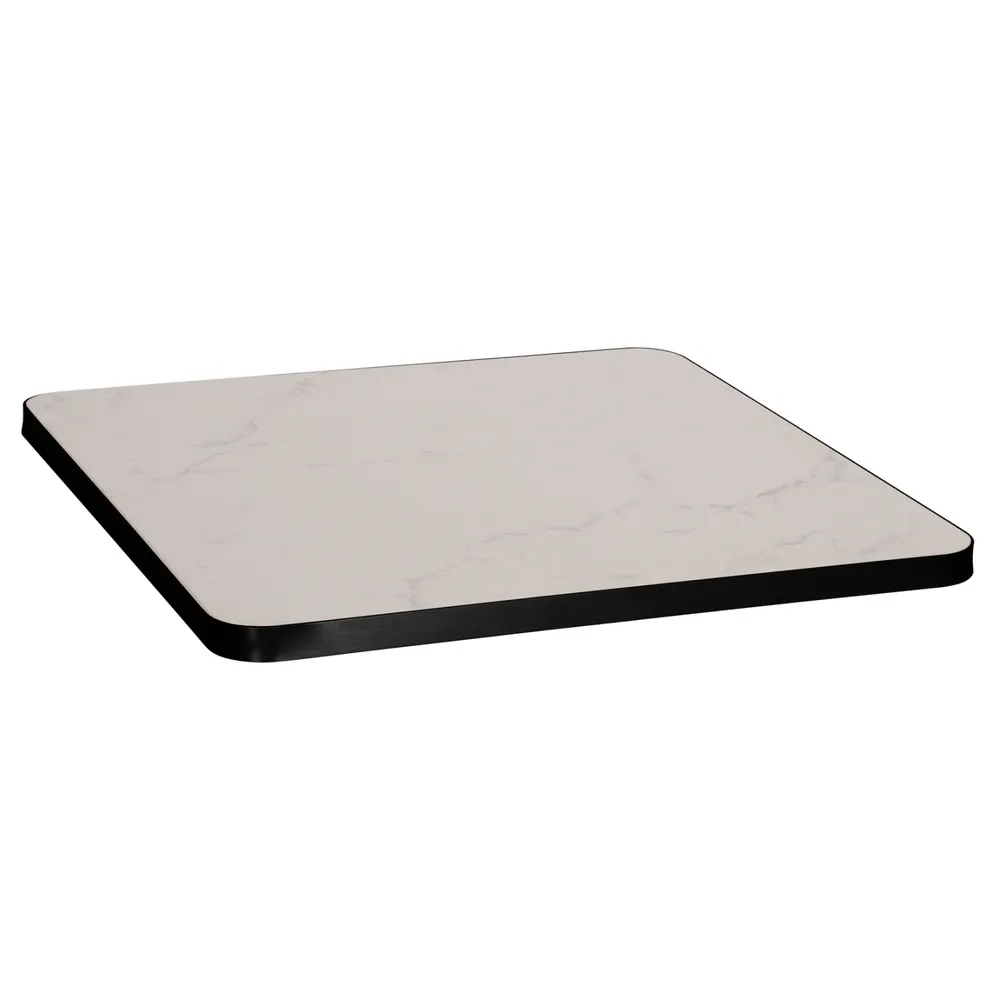 ΕΠΙΦΑΝΕΙΑ ΤΡΑΠΕΖΙΟΥ SINTERED STONE HM6654.02 WHITE MARBLE--ΠΛΑΙΣΙΟ ALU ΜΑΥΡΟ 70x70εκ.