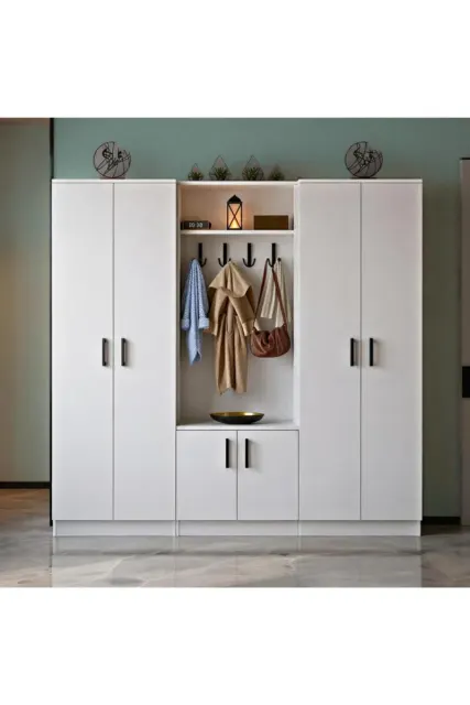 Ντουλάπα παπουτσιών με 6 πόρτες Λευκό 180x35x182 cm