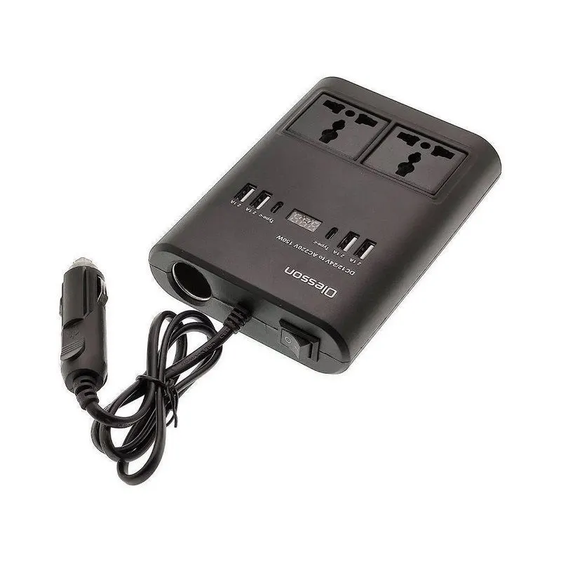 Μετασχηματιστής - Power Inverter αυτοκινήτου - 150W - 12VDC to 220VAC - 4xUSB - CD350562 - 505523