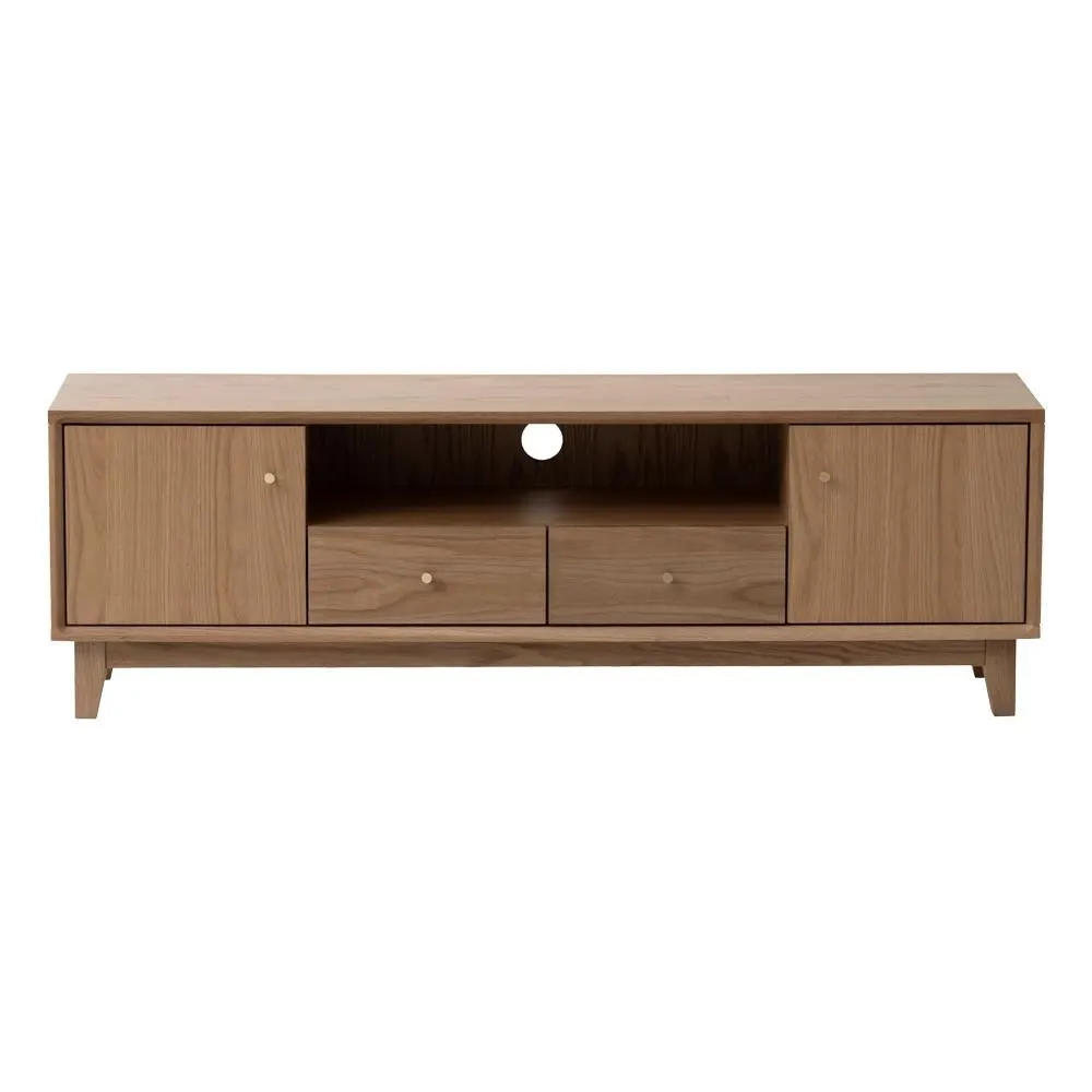 Έπιπλο τηλεόρασης Nextdeco μασίφ ξύλο δρυός Υ45x140x35εκ.