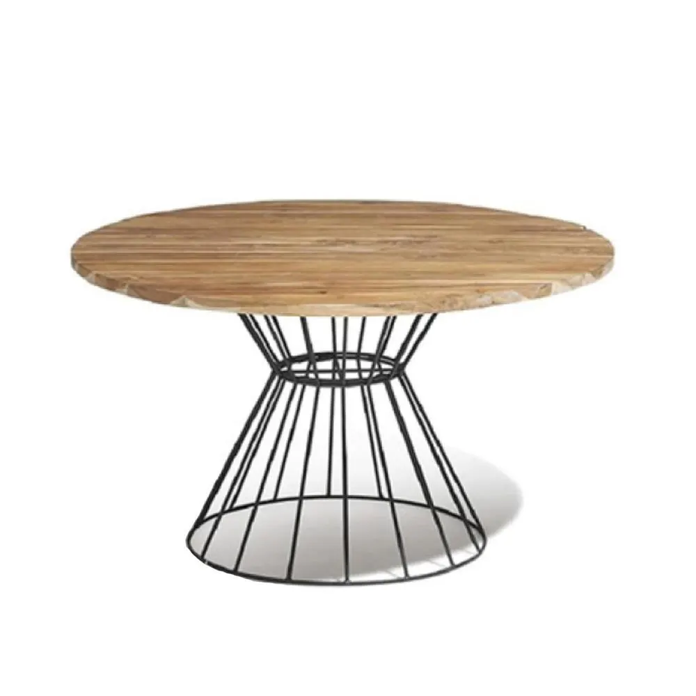 Τραπέζι Nextdeco Kai ξύλο teak Υ78x∅120εκ.