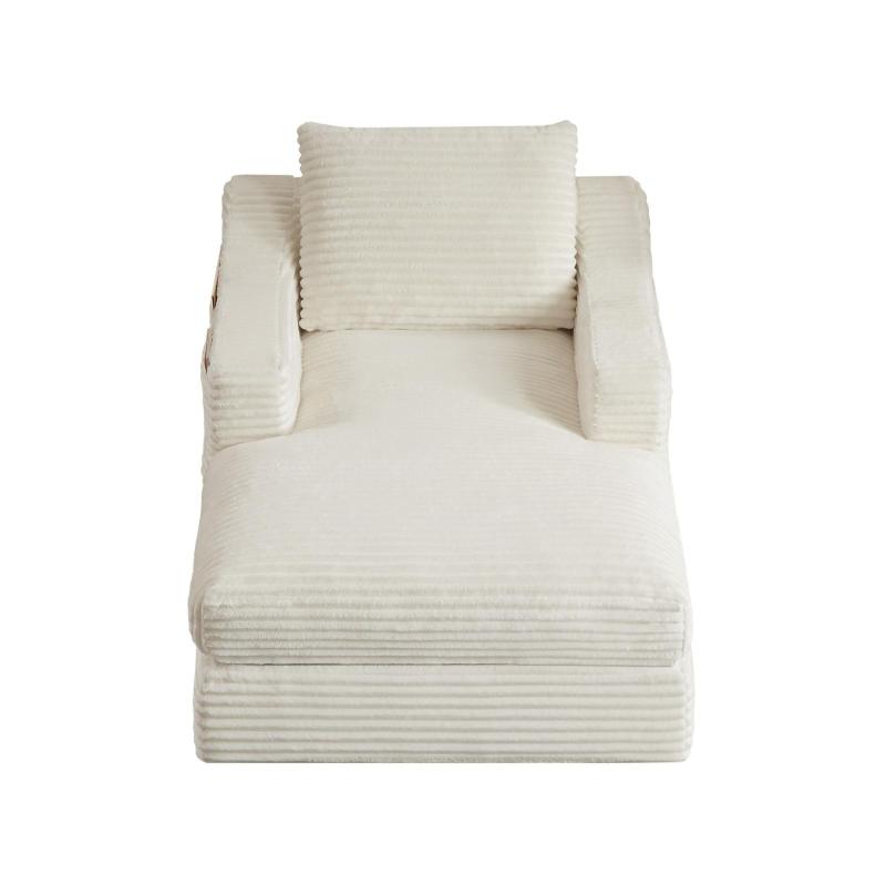 2 σε 1 Μετατρέψιμη Πολυθρόνα Chaise Lounge, Premium Μαλακό Φαρδύ Κορδόνι Σαλονιού με Υψηλής Πυκνότητας Σπόγγο, Αποσπώμενος Διπλός Σχεδιασμός, Μπορεί να Συνδυαστεί ως Κρεβάτι Επισκεπτών, Πλευρικές Θήκες Αποθήκευσης, Μέγιστο Φορτίο 150KGS για Υπνοδωμάτιο Σα