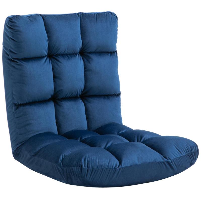 Floor Relaxing Chair with 180° Reclining Backrest, 71x55x53.5cm, Blue